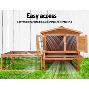 I Pet - Large 155cm Wooden Chicken Coop & Rabbit Hutch - Pet Servo
