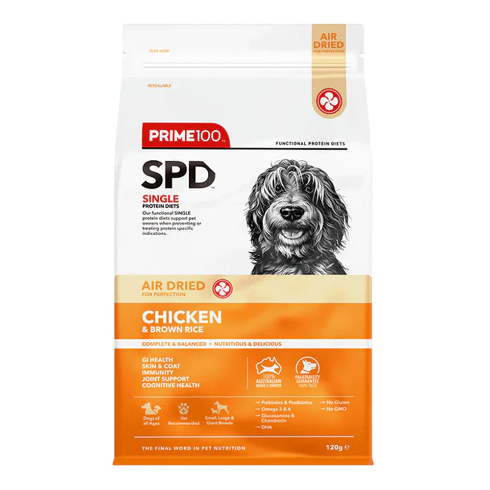 Prime100 - SPD Single Protein Diets Air Dried Chicken & Brown Rice All Life Stages Dry Dog Food