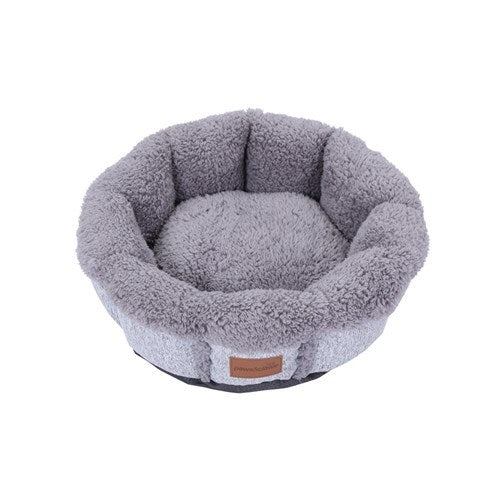 Pet Fantastic Washable Snuggler Soft Pet Dog Puppy Cat Bed Small Ash Grey - Petservo