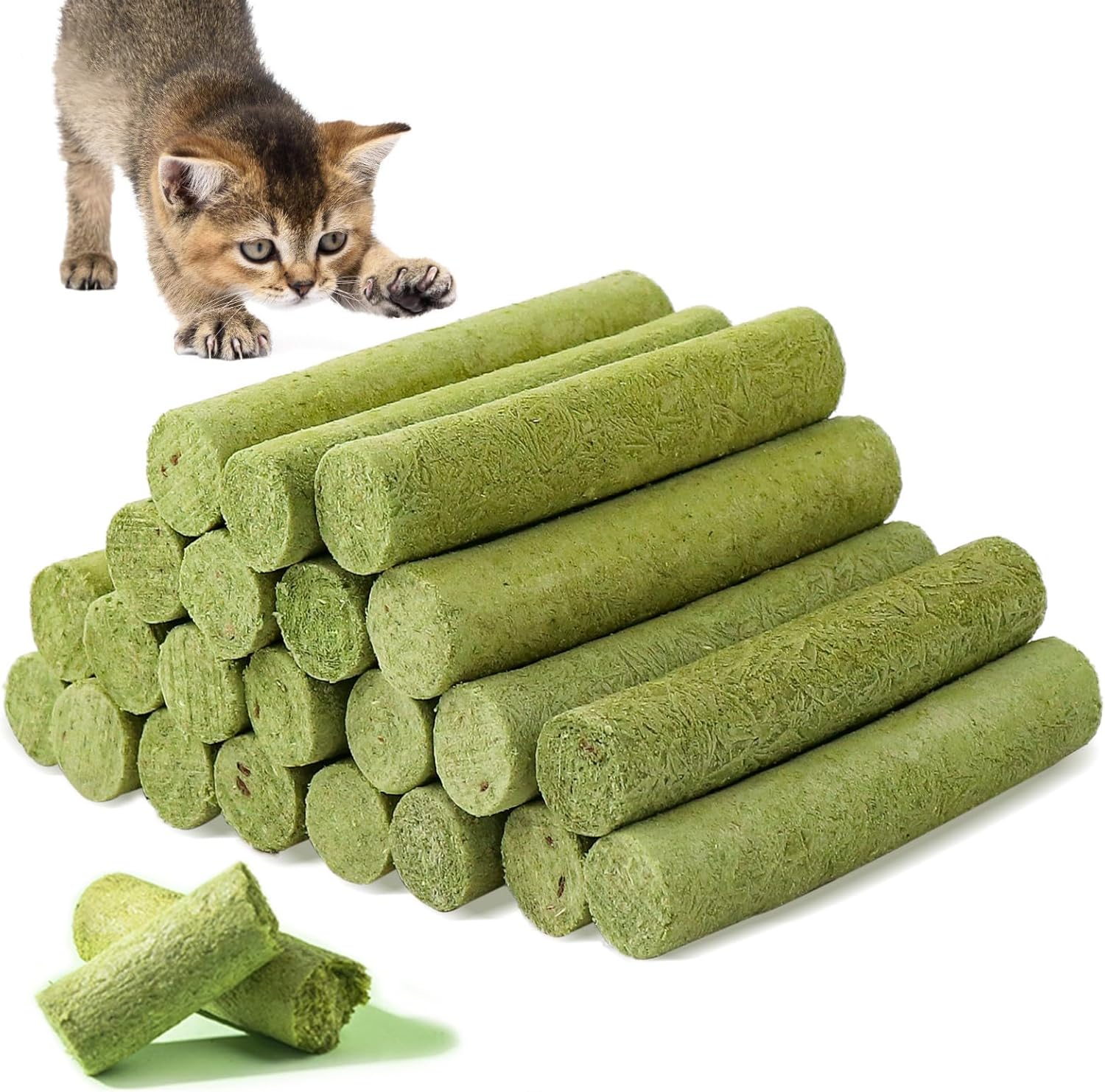 Pet Servo - Cat Grass Stick Treats for Cat, 100g Freezed Drying Snacks