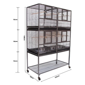 Pet Servo - Double-Double Lite Stack Breeding Bird Cage