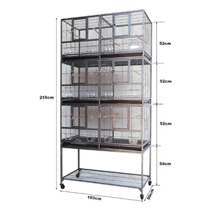 Pet Servo - Triple-Double Lite Stack Breeding Bird Cage