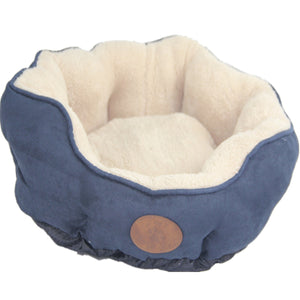 Pets Fantastic - Washable Fleece Soft Pet Dog Cat Bed Medium Blue - Petservo-1