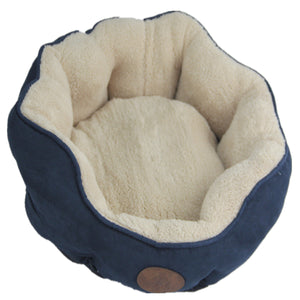 Pets Fantastic - Washable Fleece Soft Pet Dog Cat Bed Medium Blue - Petservo