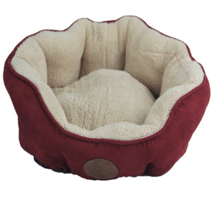 Pets Fantastic - Washable Fleece Soft Pet Dog Cat Bed Medium Mahroon - Petservo