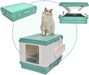 Petservo - Portable Foldable Cat Litter Box with Scoop Green – YES4PETS-1