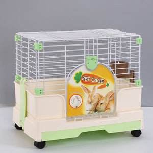 YES4PETS - Rabbit & Guinea Pig Cage with Tray & Wheels - Petservo
