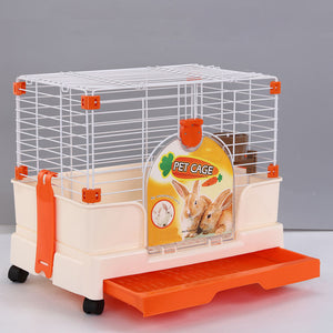 YES4PETS - Rabbit & Guinea Pig Cage with Tray & Wheels - Petservo