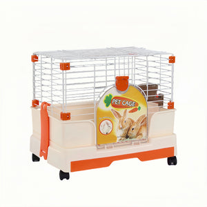 YES4PETS - Rabbit & Guinea Pig Cage with Tray & Wheels - Petservo