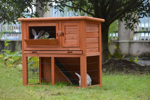 YES4PETS - Double Storey Hutch Cage with Tray - Petservo