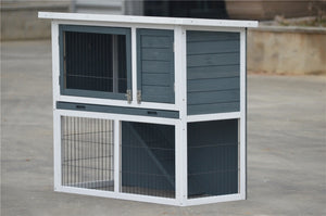 YES4PETS - Double Storey Rabbit Hutch with Tray - Petservo