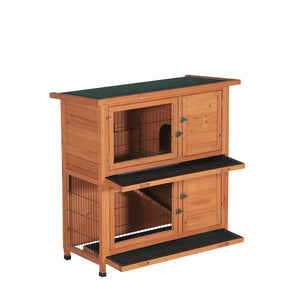 YES4PETS - Large Double Storey Hutch Cage 104CM - Petservo