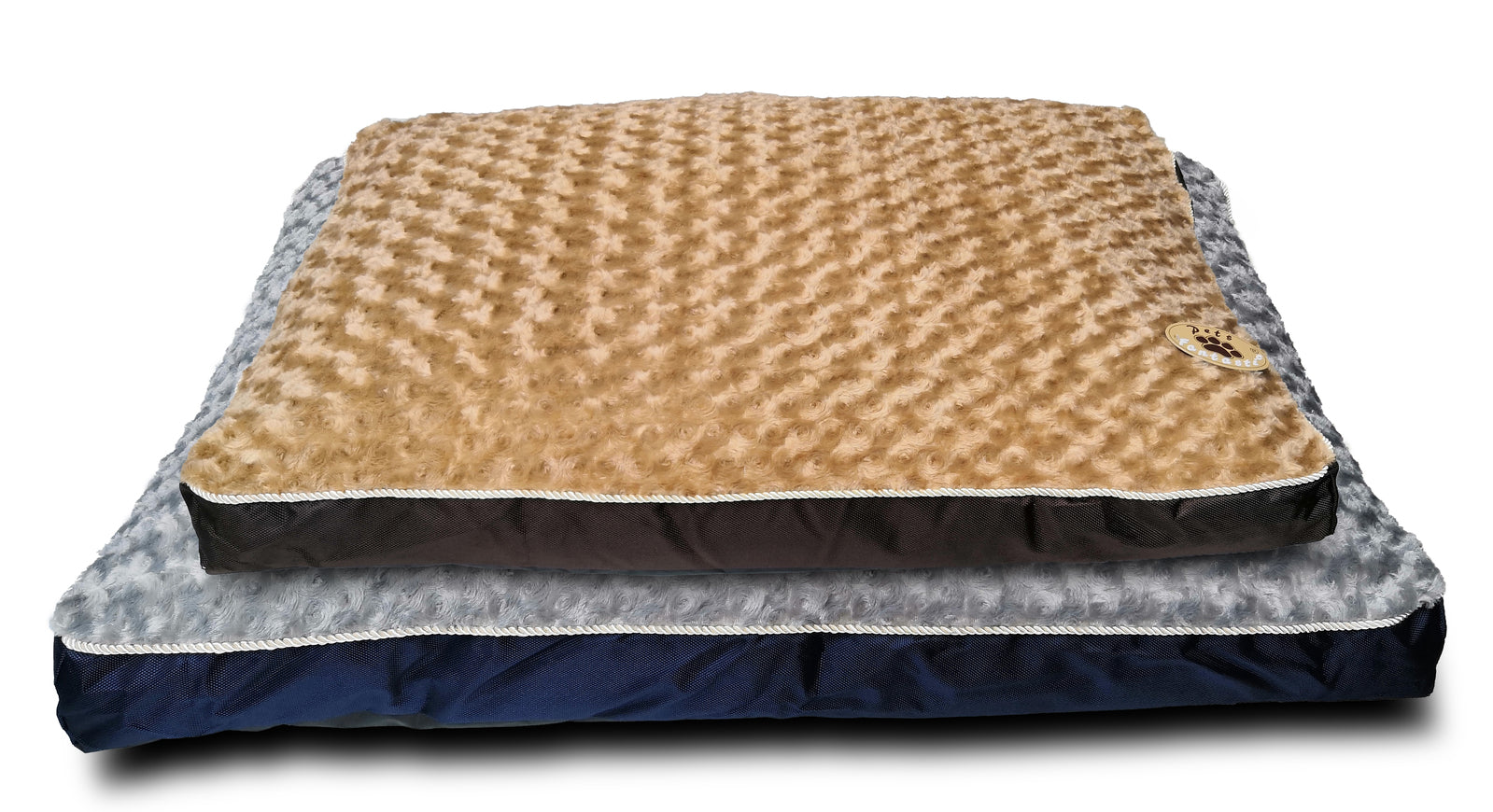 YES4PETS - Medium Dog Puppy Bed Mat Cushion 85x60cm Brown/Grey - Pet Servo