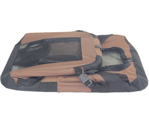 Pet carrier with mesh sides on a white background at Pet Servo