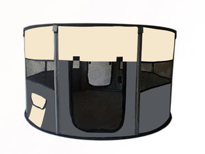 YES4PETS - Large Round Soft Pet Playpen Portable - Pet Servo