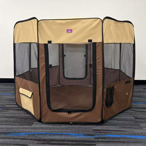 YES4PETS - 98cm XL Foldable Soft Pet Playpen Cage - Pet Servo