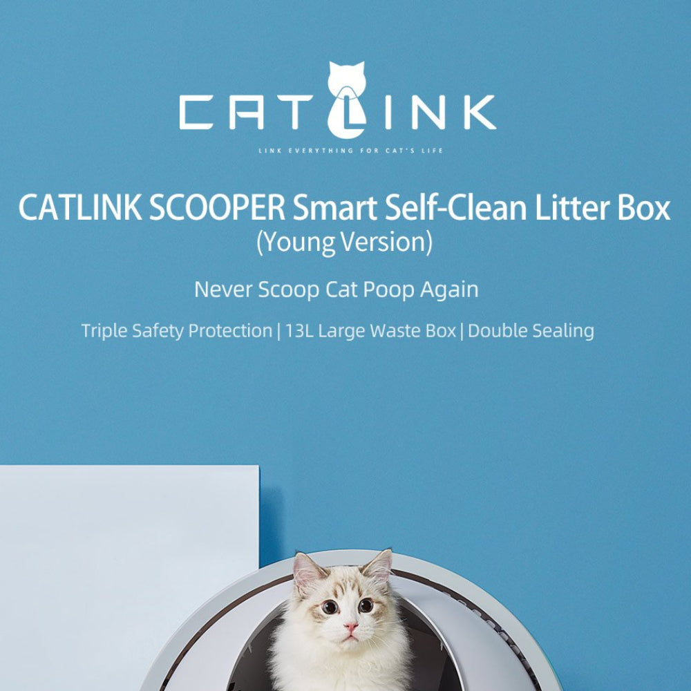 CATLINK - SCOOPER Smart Self-Clean Cat Litter Box – Young (Non Wifi) – Grey