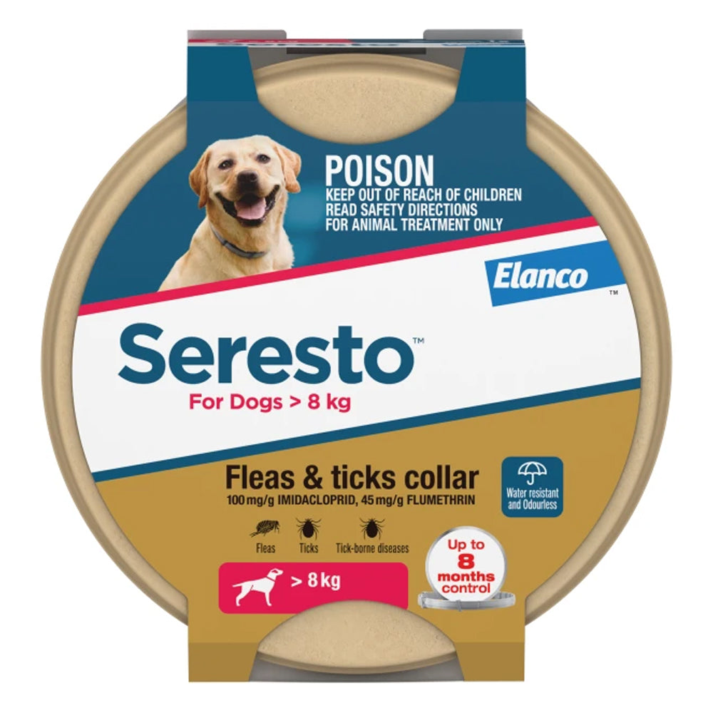 Advantage - Seresto Flea and Tick Collar for Dogs over 8 Kg (Red)