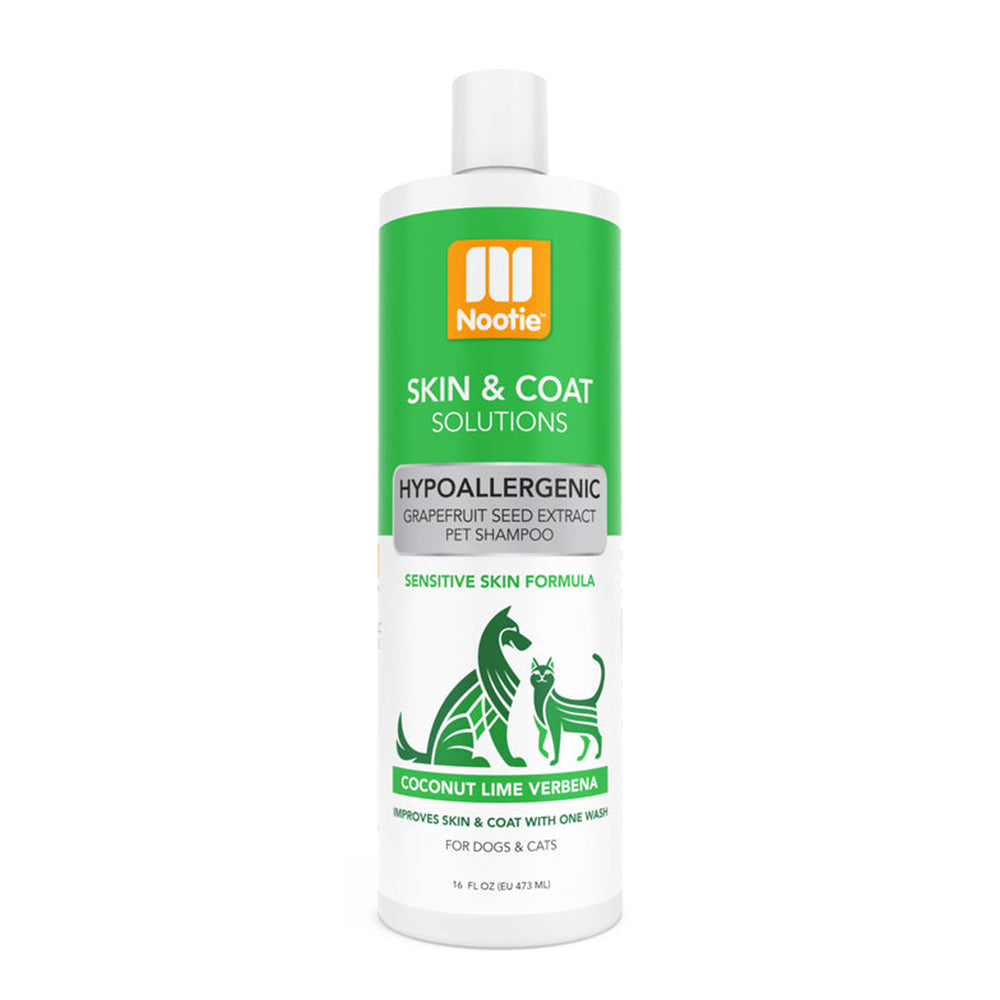 Nootie Skin & Coat Solutions shampoo bottle on a white background at Pet Servo