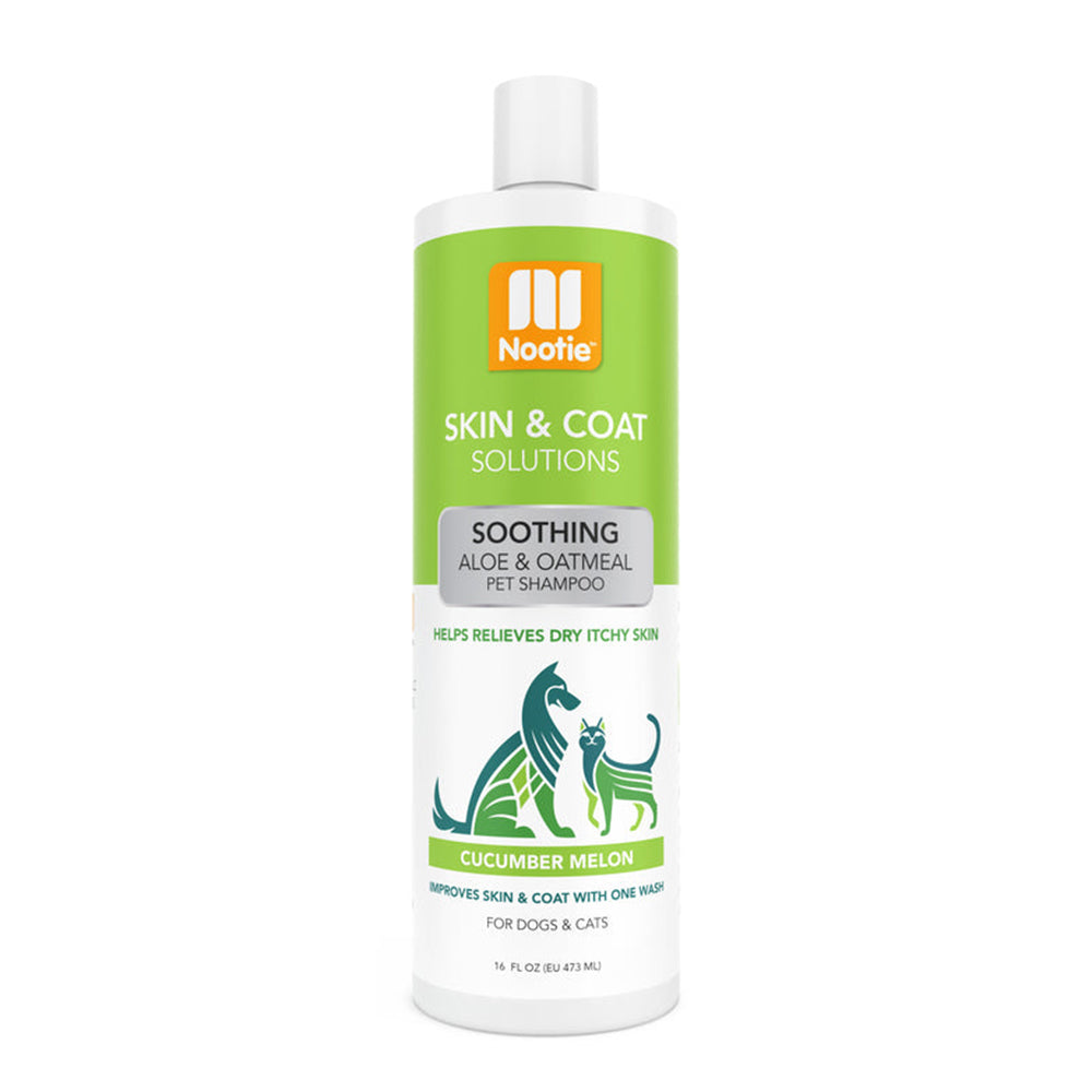 Nootie Skin & Coat Solutions shampoo bottle on a white background at Pet Servo