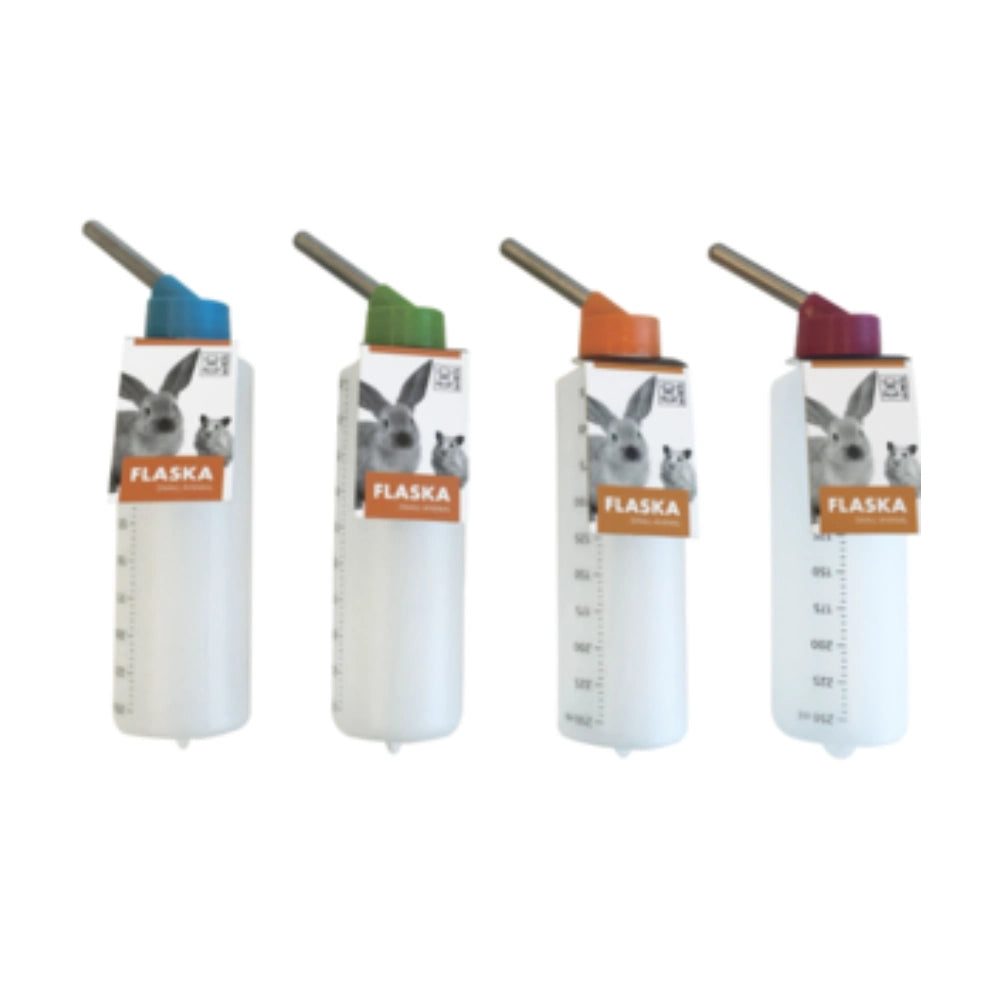 M-PETS - FLASKA SMALL ANIMALS - 250ml - Green/Orange/Pink 12pcs - Petservo