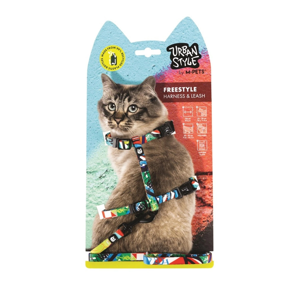 M-PETS - URBANSTYLE Freestyle Cat ECO SET (harness & collars) - petservo