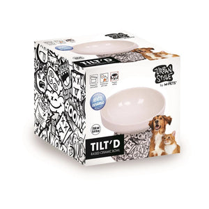 M-PETS - URBANSTYLE TILT'D Raised Ceramic Bowl - petservo