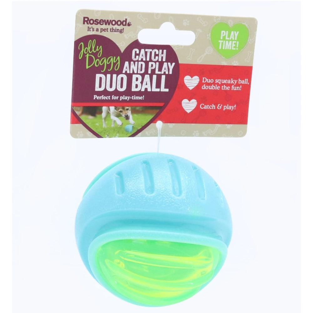 Rosewood - DUAL COLOR SUQEAKY BALL BLUE - petservo