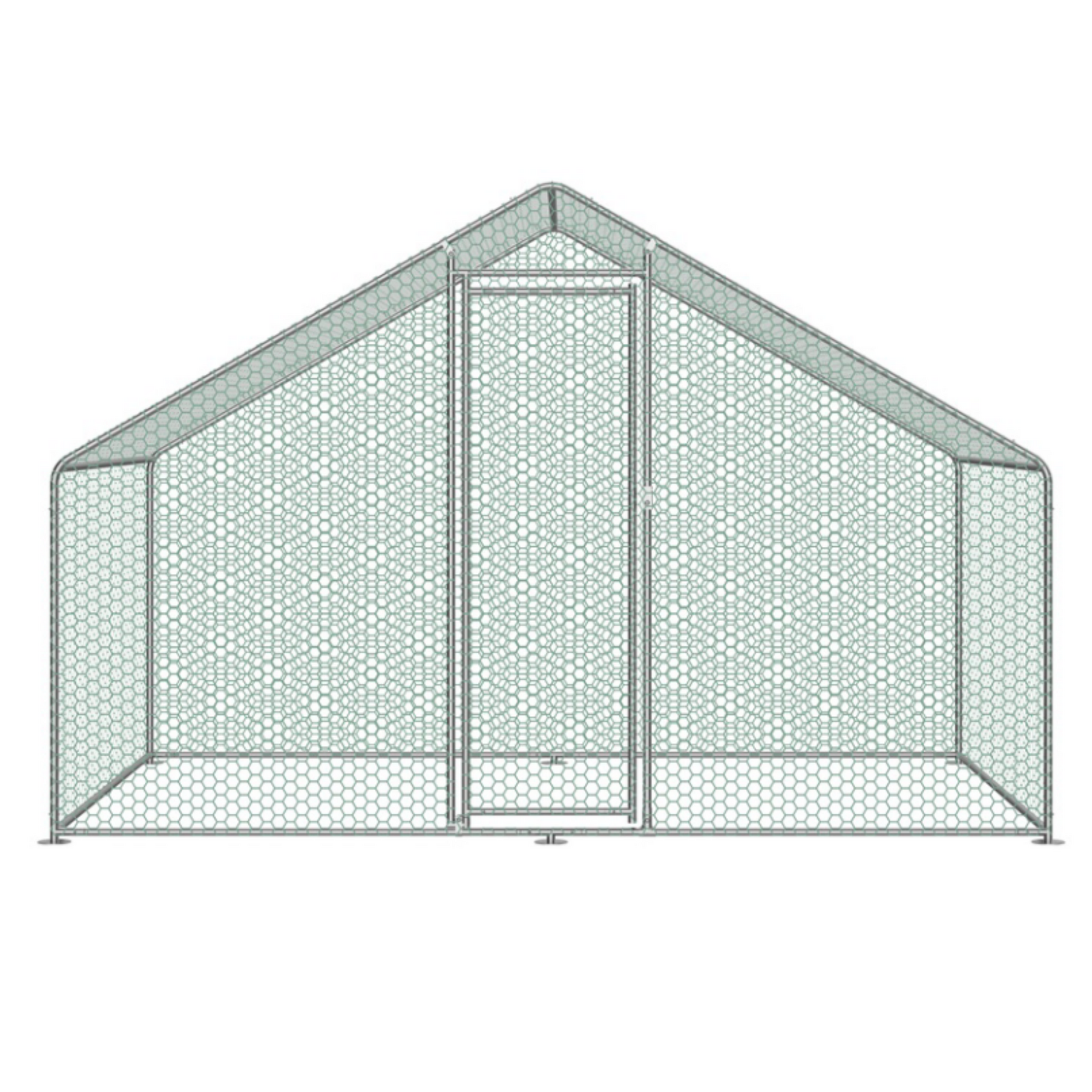 Chicken coop with wire mesh design on a white background at Pet Servo