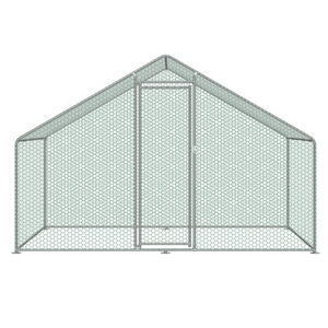 Chicken coop with wire mesh design on a white background at Pet Servo