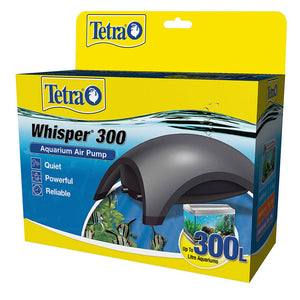 Tetra Whisper 300 aquarium air pump packaging on a white background at Pet Servo