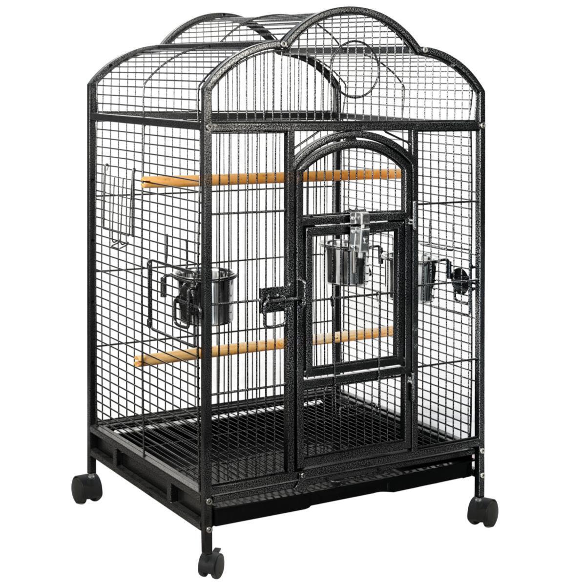 YES4PETS - Bird Budgie Cage Aviary Carrier with Wheels - Pet Servo