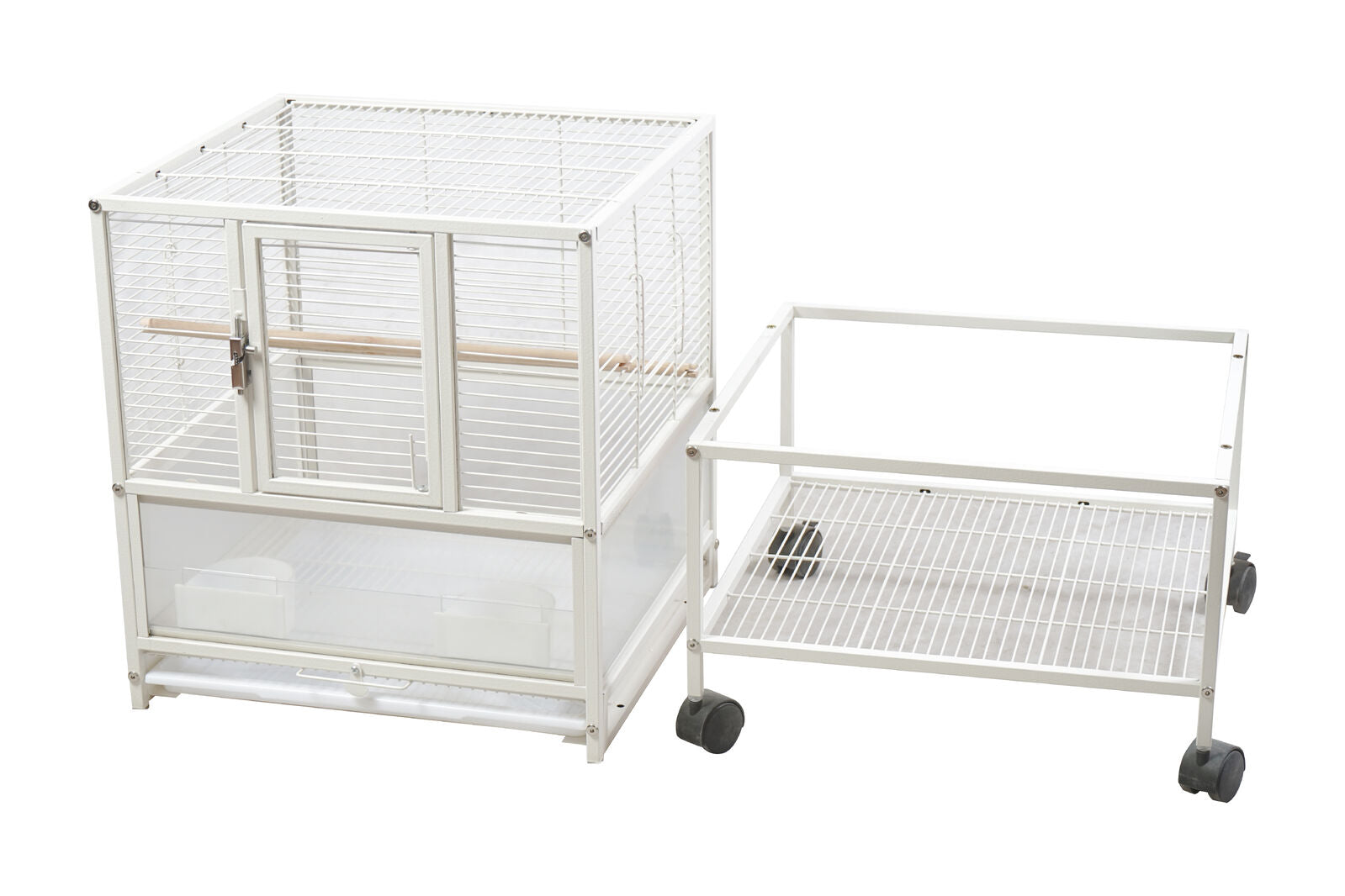 YES4PETS - Small Bird Carrier Cage with Stand & Wheels - Pet Servo