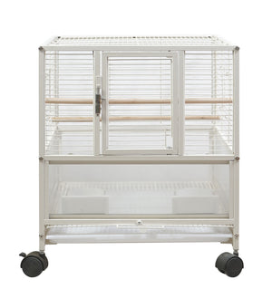 Bird cage with wheels on a white background at Pet Servo