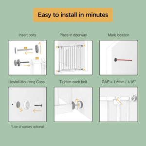 Step-by-step installation guide for a product on a green background