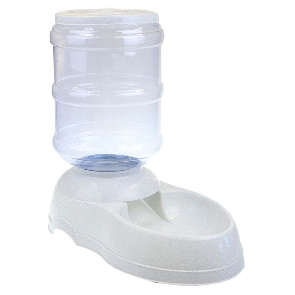 White pet water bottle with a clear container on a white background at Pet Servo