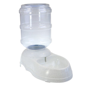 Clear plastic water bottle with white base on a white background at Pet Servo
