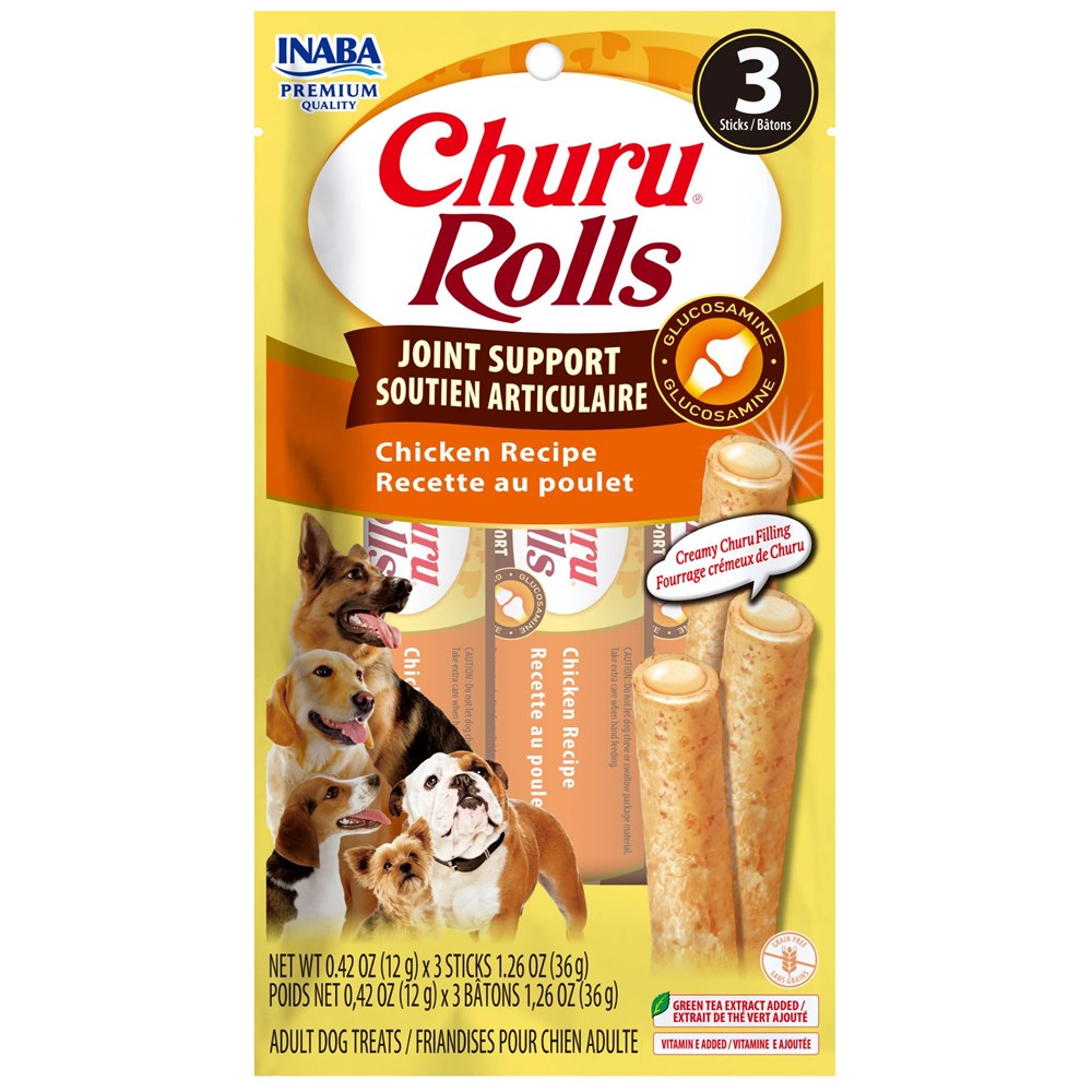 INABA - Churu Rolls-Dog- Joint Support Chicken Recipe-Functional Treat