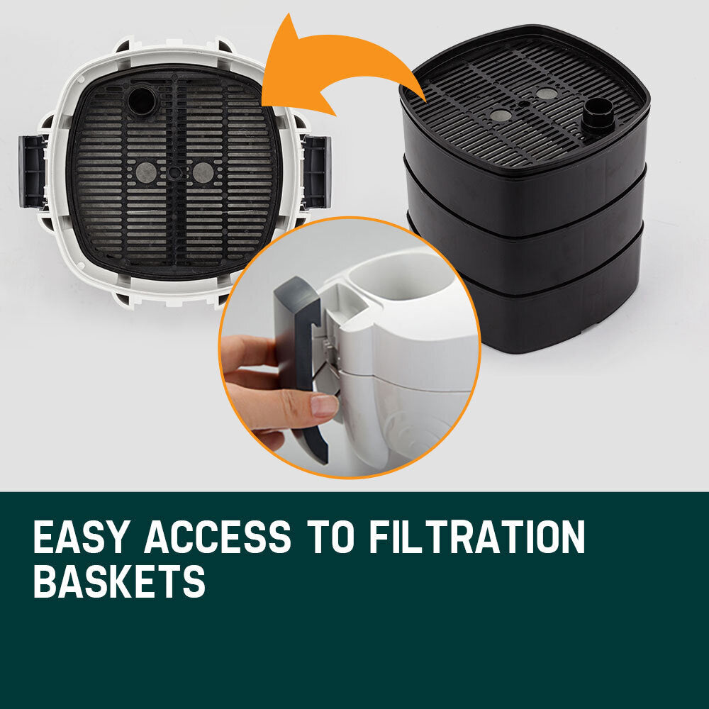 PROTEGE - Aquarium External Canister Fish Tank Pump Pond Pressure Filter Garden 1250 L/H