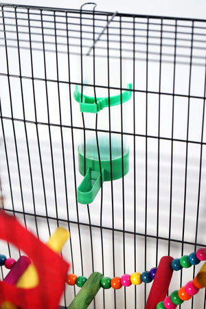 YES4PETS - Medium Black Bird Cage with Stand & Wheels - Pet Servo