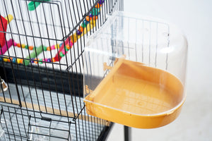 YES4PETS - Medium Black Bird Cage with Stand & Wheels - Pet Servo