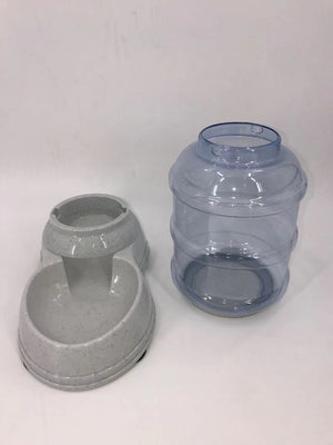 Gray and clear plastic containers on a white background at Pet Servo