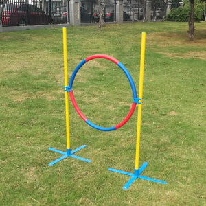 YES4PETS - Portable Adjustable Dog Training Jump Tyre Set - Pet Servo-1