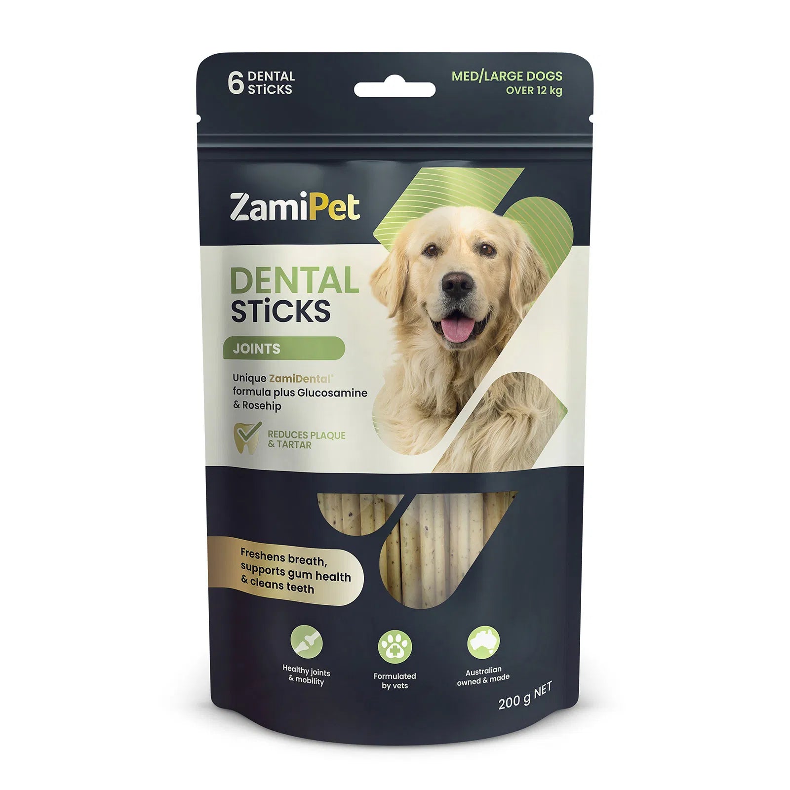 ZamiPet Dental Sticks Joint Dog Treats (Medium/Large Over 12kg) - PetServo
