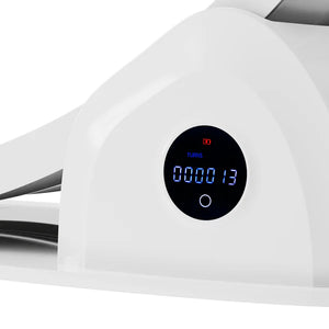 Digital display on a white appliance with digital numbers