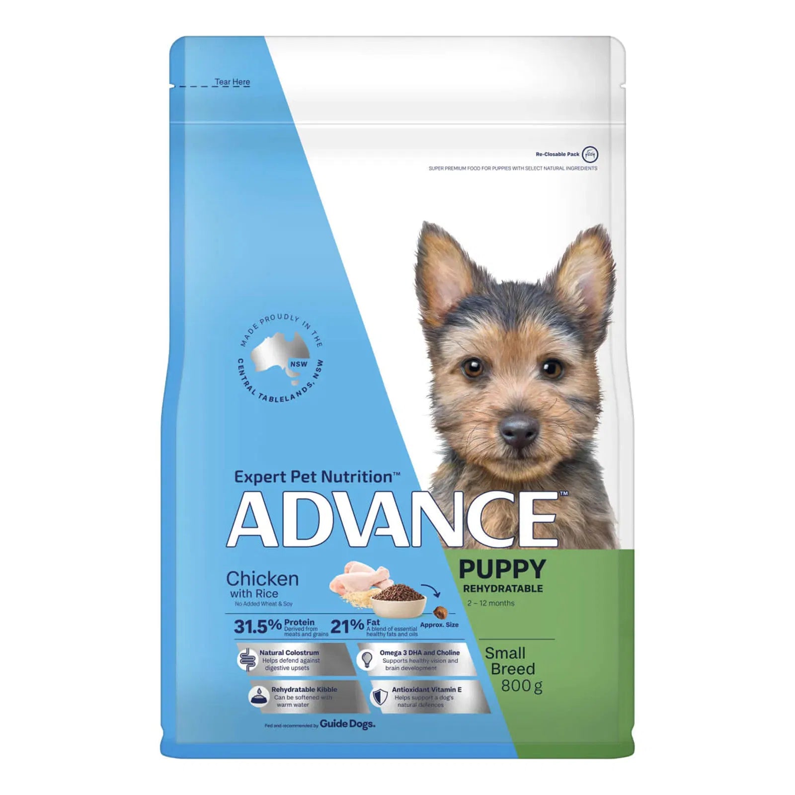 Advance - Puppy Rehydratable Small Breed Dog Dry Food (Chicken & Rice)