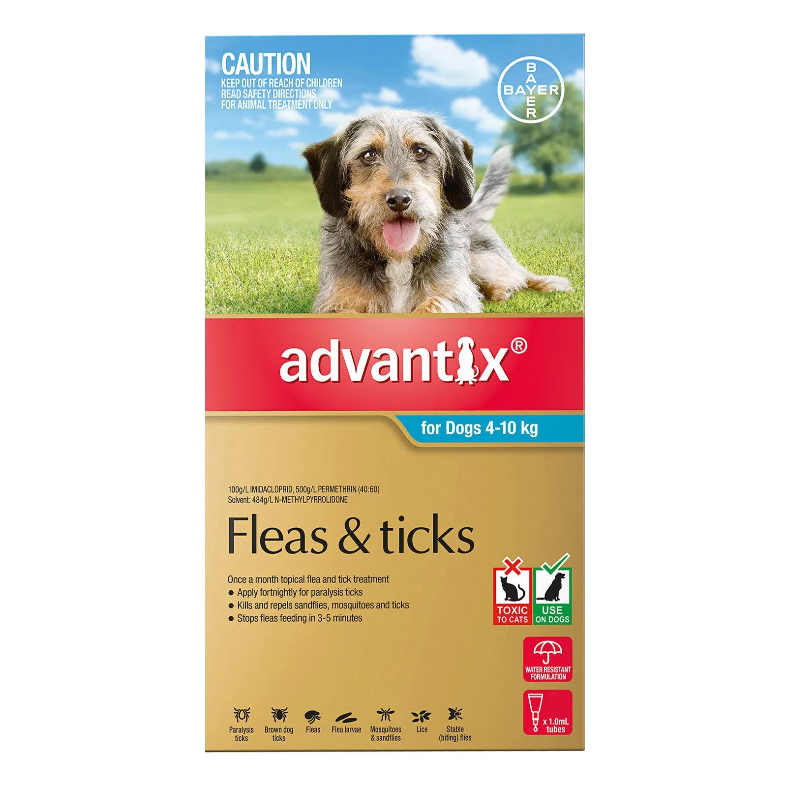 Buy Advantix For Medium Dogs 4 To 10Kg (Aqua) at Pet Servo