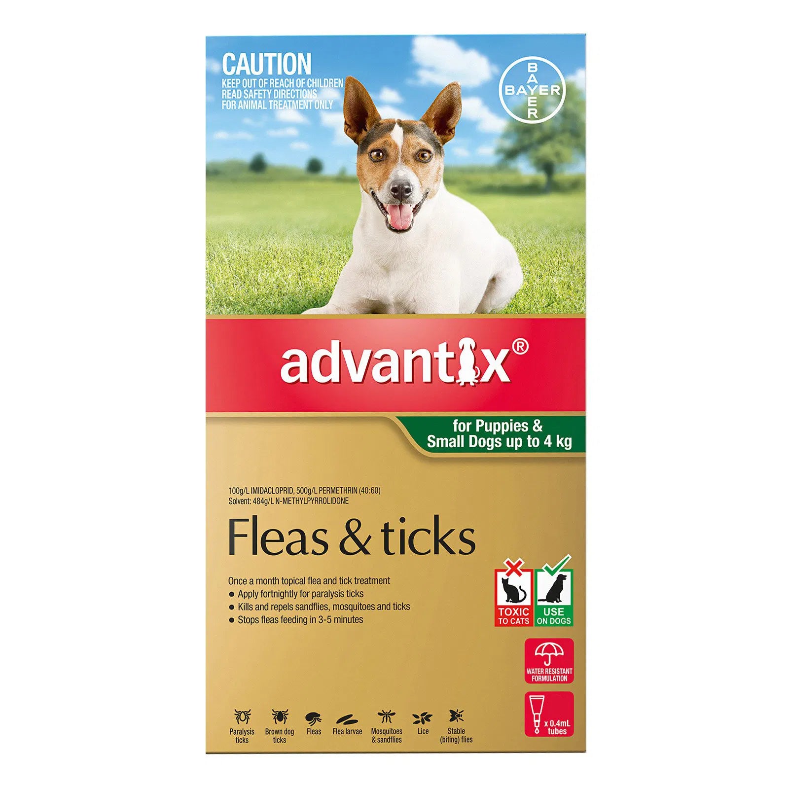 Buy Advantix For Small Dogs & Pups Up To 4Kg (Green) at Pet Servo