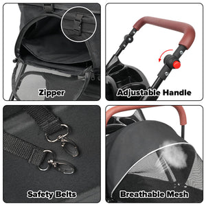 Advwin - Large Pet Stroller Pram - petservo