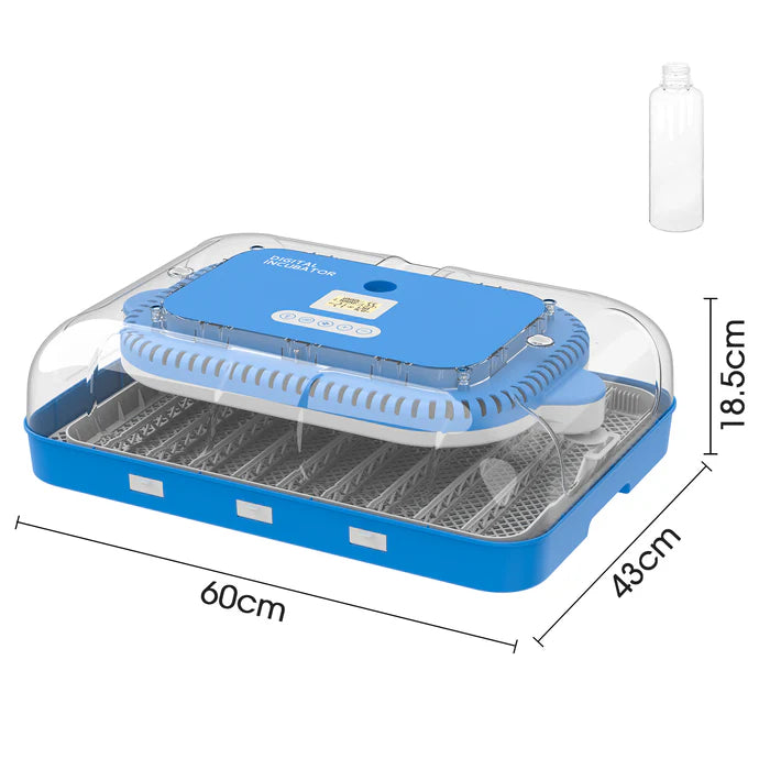 Advwin - 70 Eggs Incubator Automatic Egg Turning with dimentions image - Pet Servo